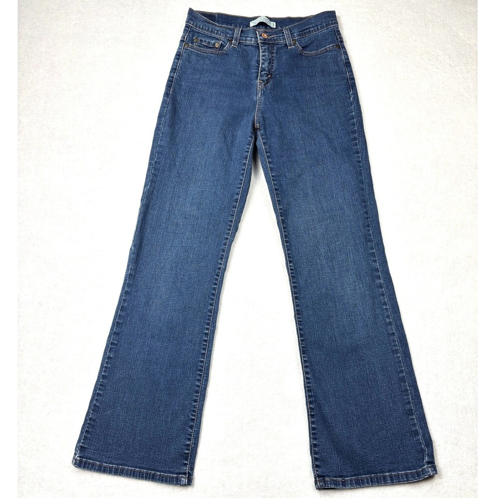 Levi's 512 Perfectly Slimming Jeans Womens 8 Short Dark Wash Stretch Bootcut